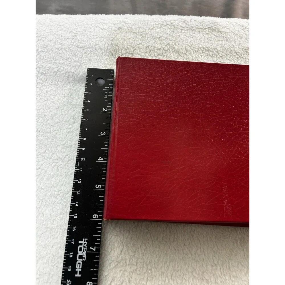 Vintage Wilson Jones Red Ledger Binder 3 Ring Accounting Book Organizer Made USA